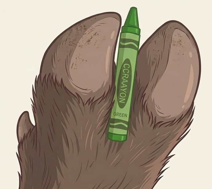Green crayon