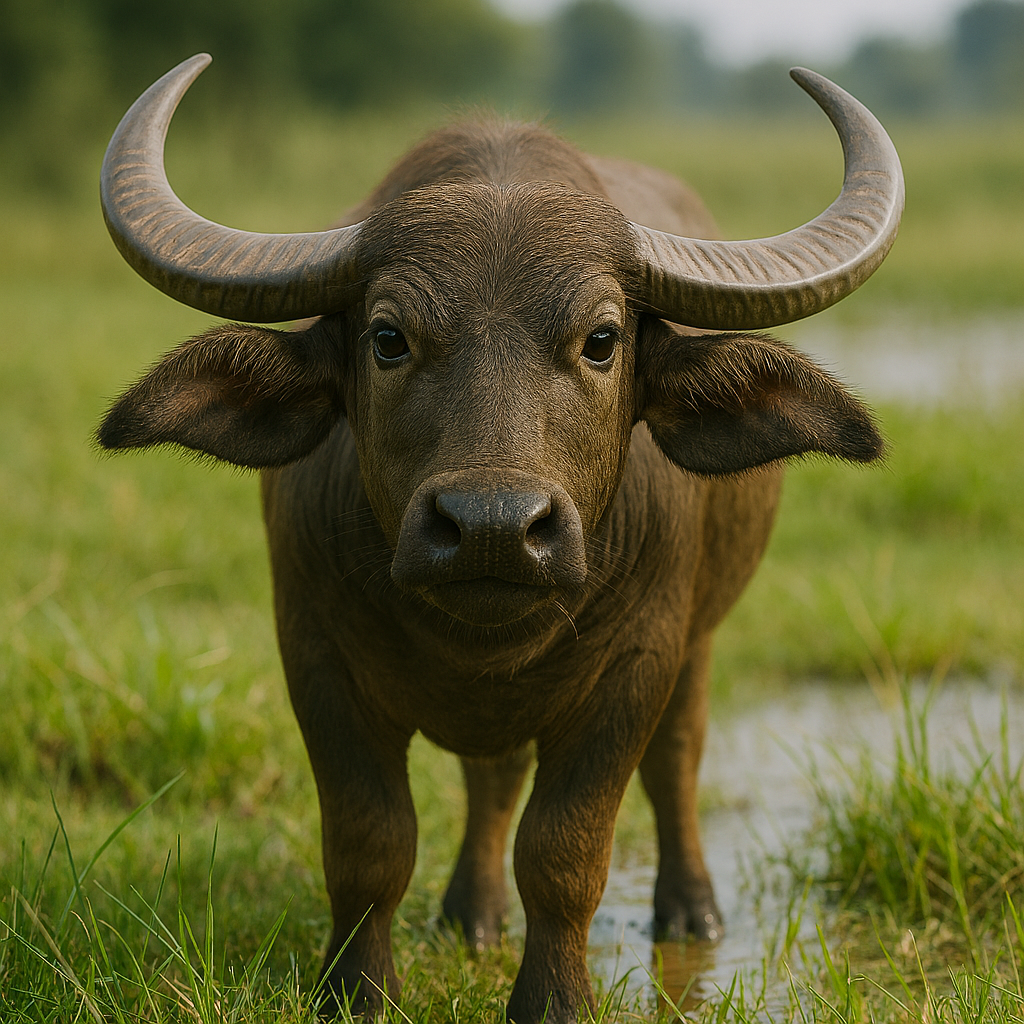 A realistic water buffalo